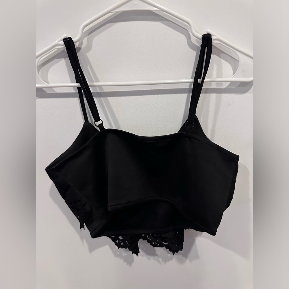 Ally Black Crop Top